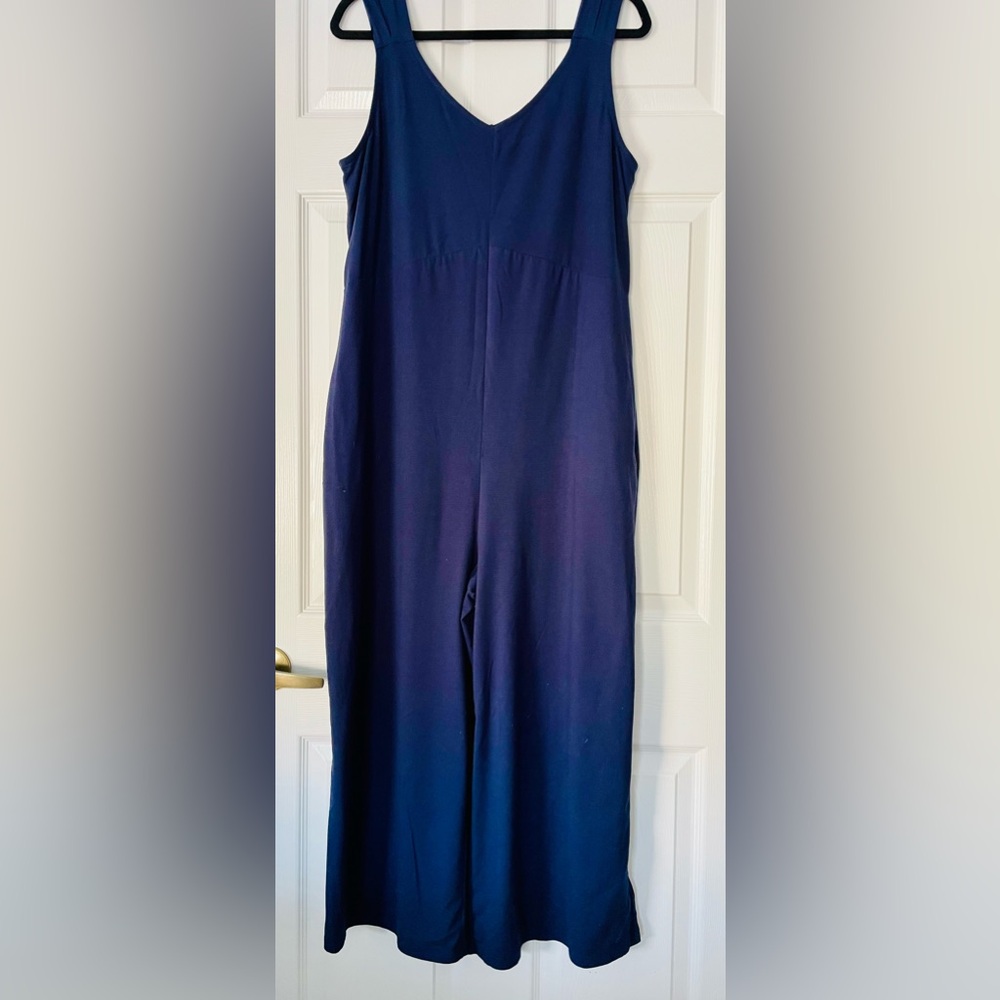 Cuddl Duds Navy step in romper L